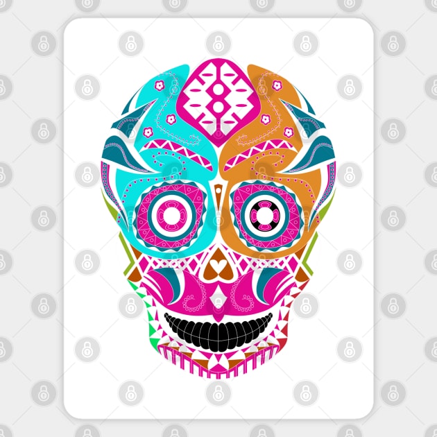 sugar skull pattern ecopop Magnet by jorge_lebeau